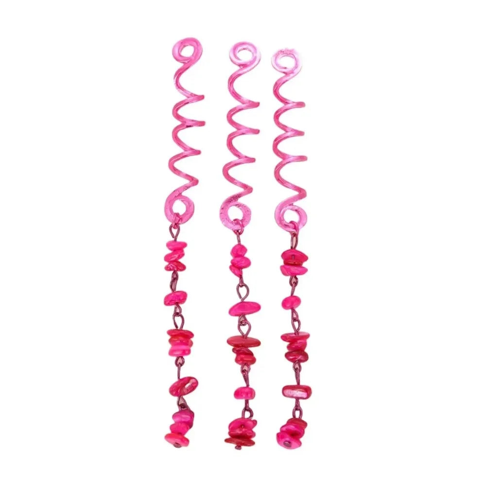 10pcs Rose Viking Spiral 3D Dreadlock Beads Hair Cuffs & Rings Dreadlock Hair Cuffs PLUSH