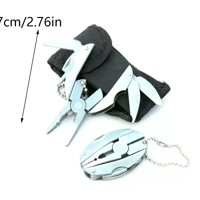 Mini Multitool Pliers Keychain – Stainless Steel EDC Tool Multitool Keychain PLUSH