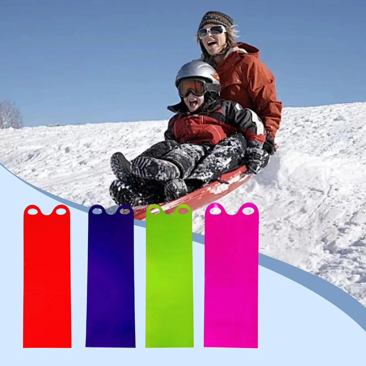 Tooyful Roll-Up Snow Sled Mat – Portable for Kids & Adults Snow Sled Mat PLUSH