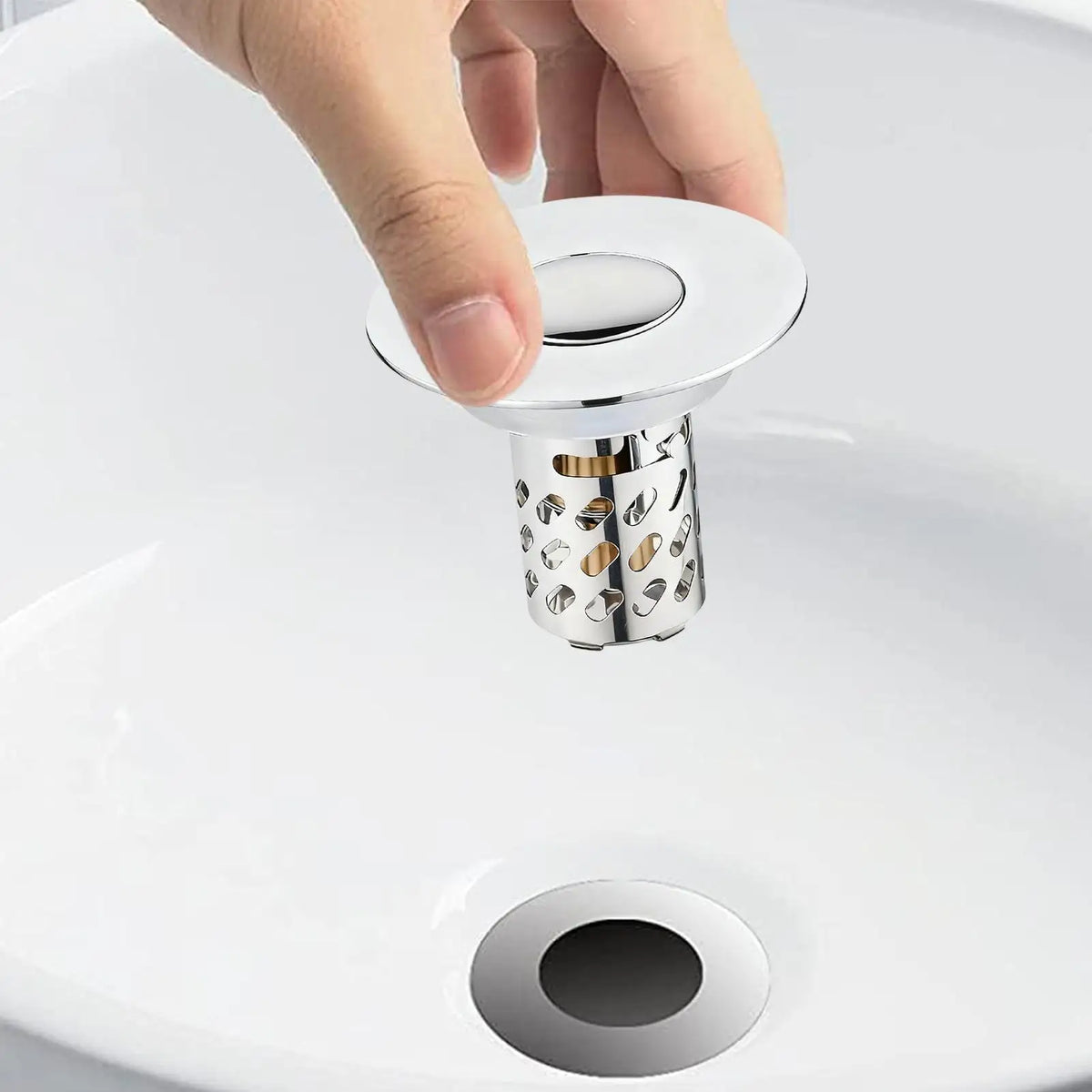 Pop-Up Sink Drain Strainer with Hair Catcher & Filter Sink Drain Strainer PLUSH