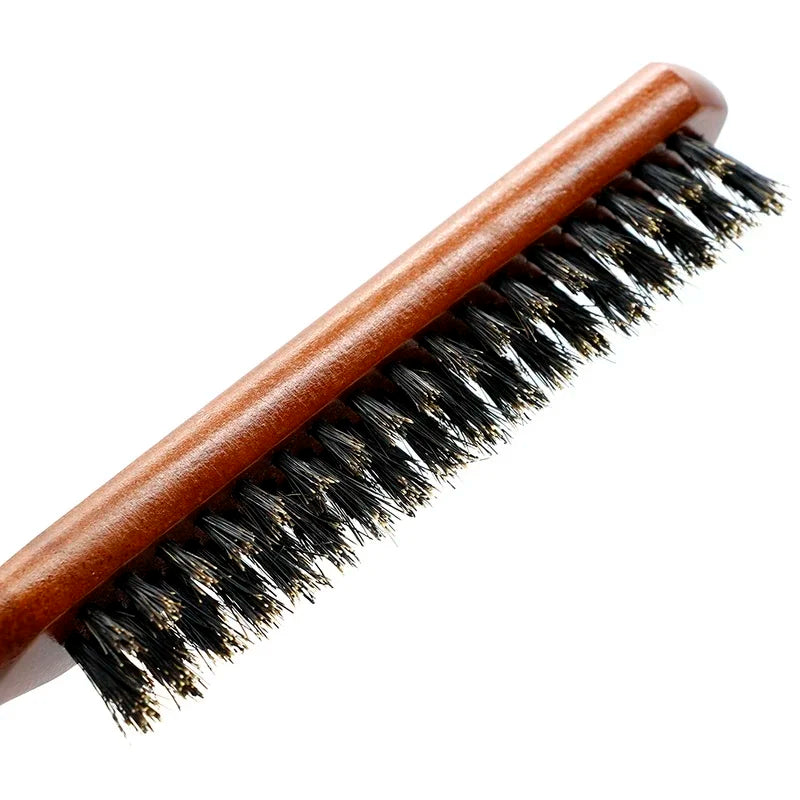 Natural Boar Bristle Hair Brush – Wood Handle Anti-Static Comb Hair Brush PLUSH
