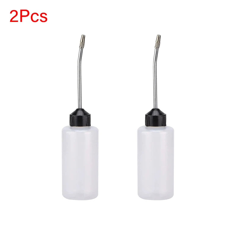 120ml Long Spout Oiler Bottle with Iron Tip – Precision Applicator Oil Applicator Bottle PLUSH 2pcs