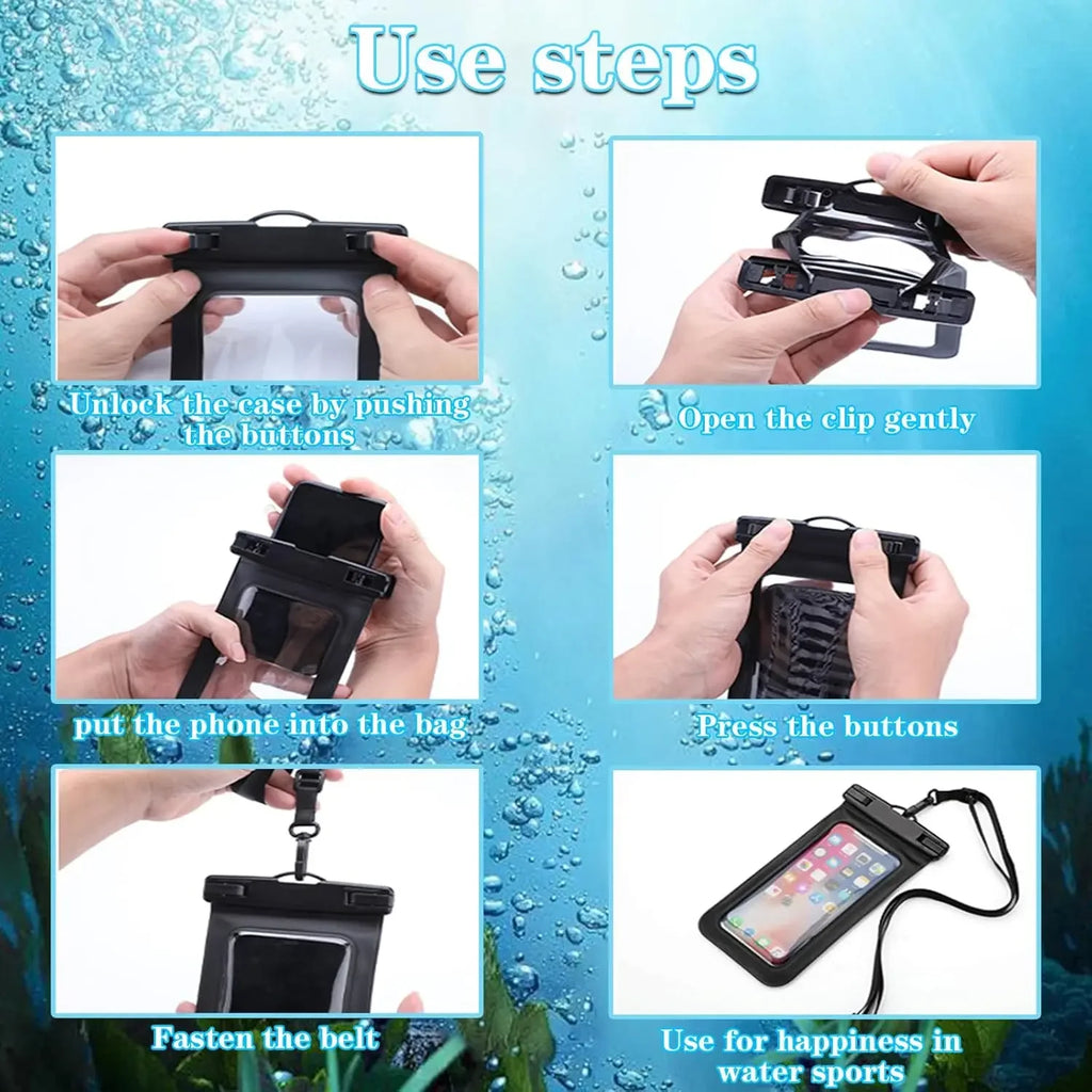 Floating Waterproof Phone Pouch – Dry Bag for Water Sports Waterproof Phone Pouch PLUSH