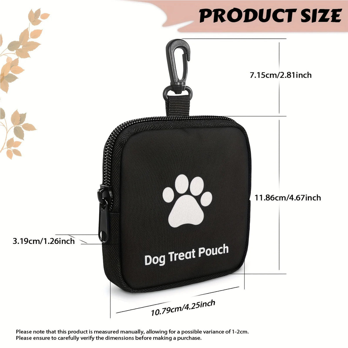 Portable Dog Treat Training Bag – Linen Reward Pouch Dog Treat Pouch PLUSH C