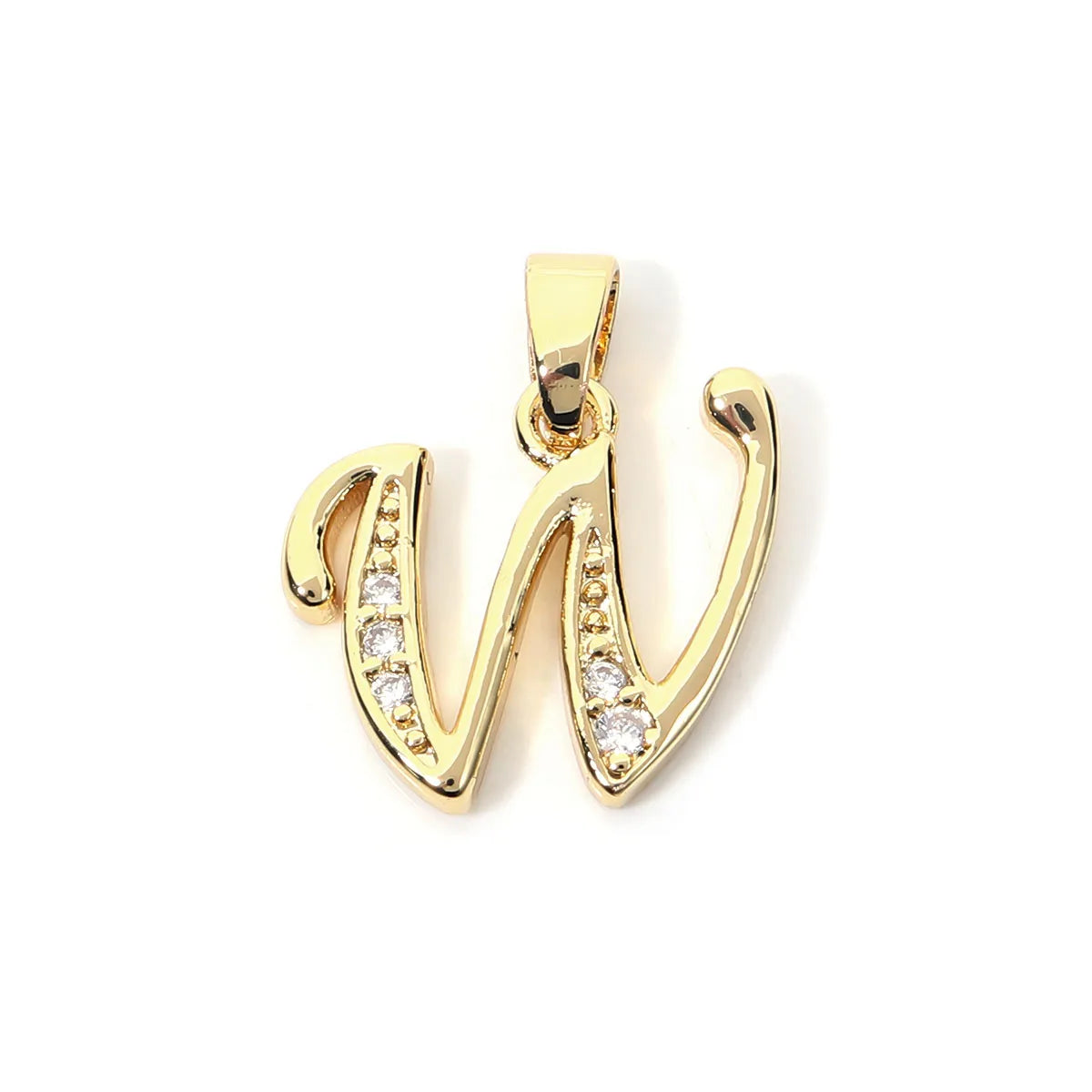 Metal A-Z Zircon Initial Letter Charm Pendant – DIY Jewelry