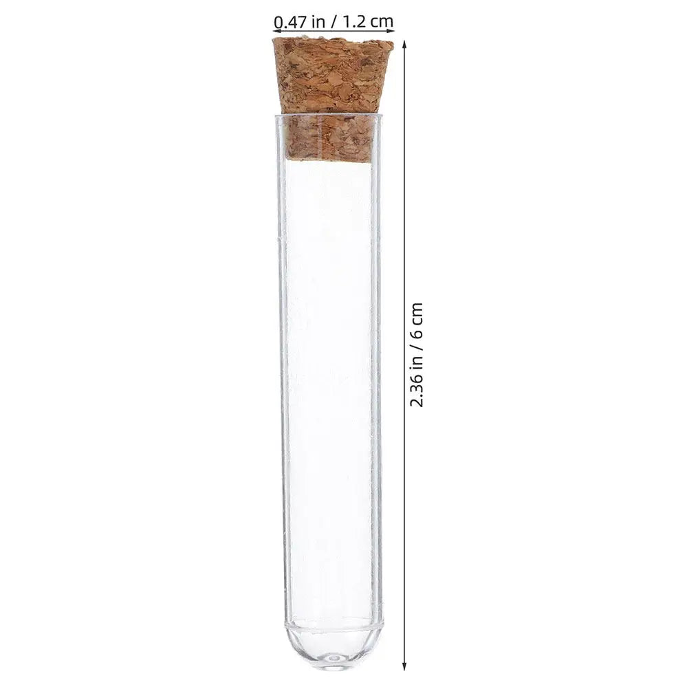 40Pcs Clear Plastic Test Tubes with Stoppers | Storage & Craft Plastic Storage Tubes PLUSH