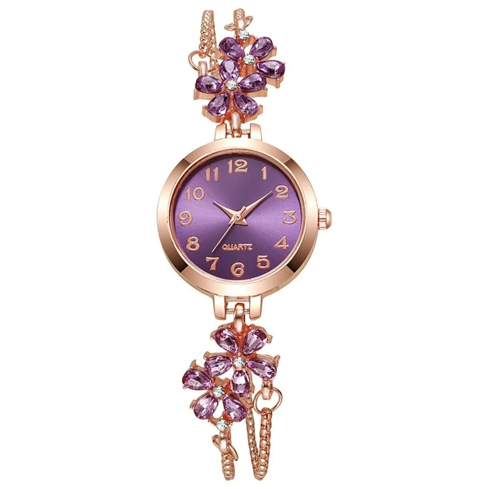 Luxury Vintage Women's Bracelet Watch – Quartz Wrist Watch Women's Bracelet Watch PLUSH Purple