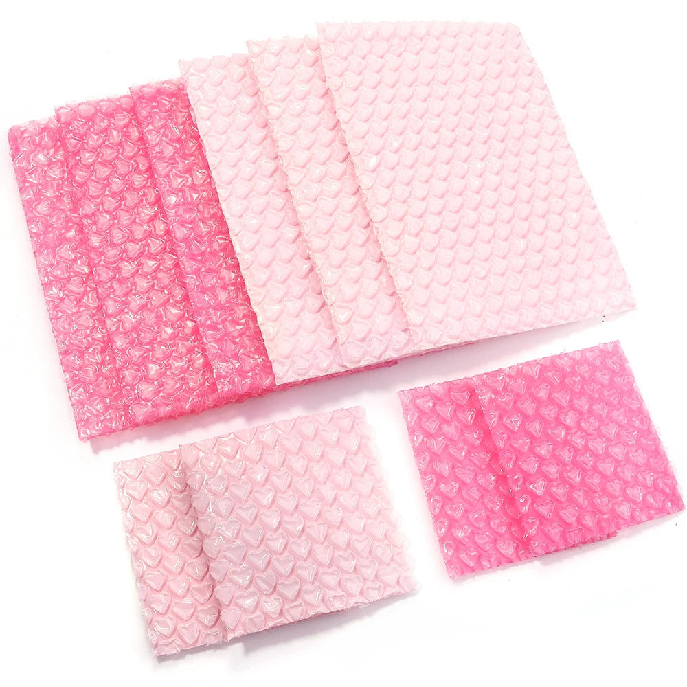 10pcs Heart Bubble Pouches – Jewelry & Gift Shipping Bags Bubble Packaging Pouches PLUSH