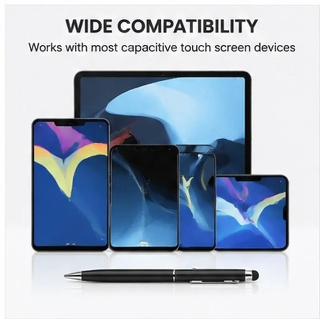 2-in-1 Stylus & Ballpoint Pen for Touchscreen Devices – Black Stylus Ballpoint Pen PLUSH