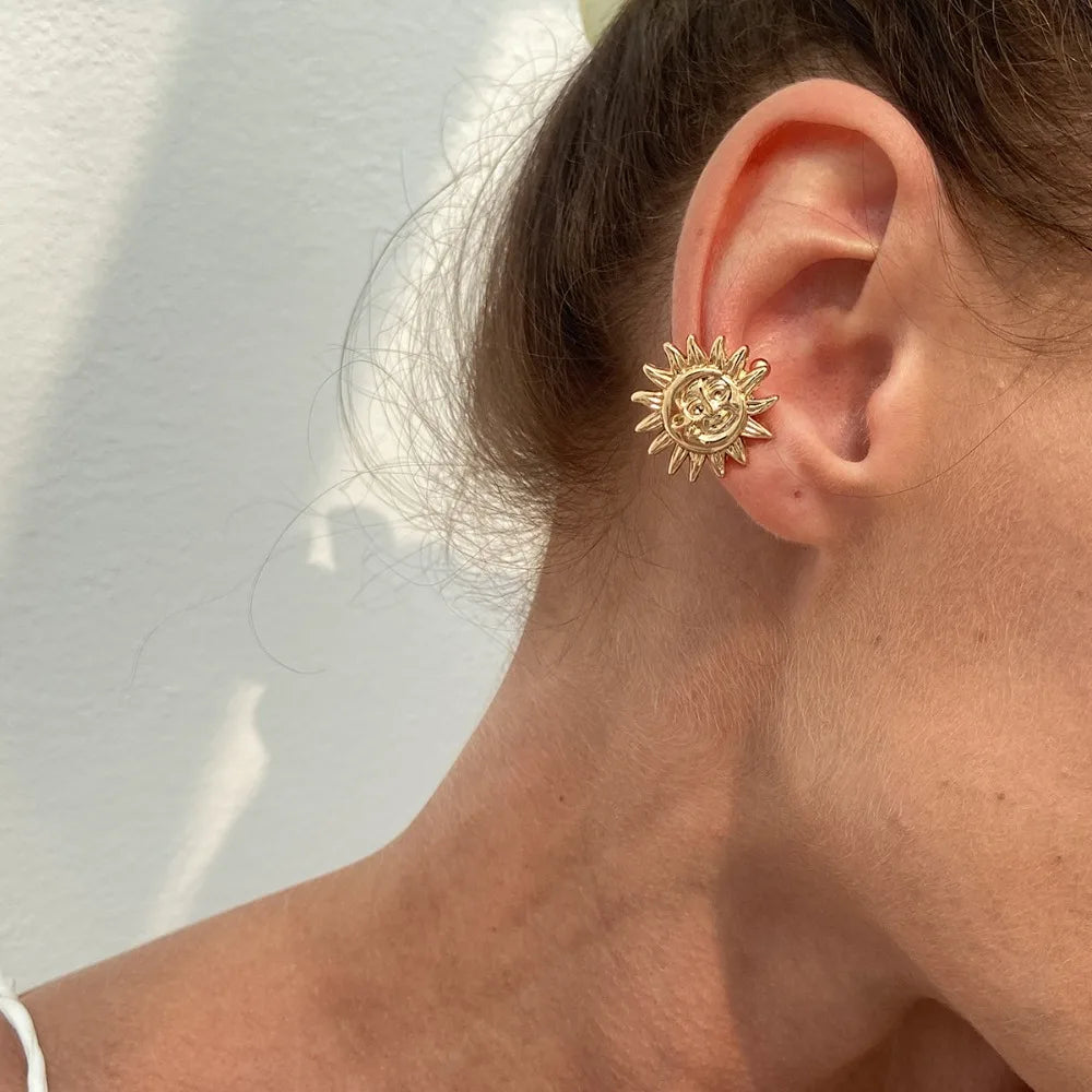 Vintage Flower C-Shape Ear Cuff – Starfish Shell Clip Earring Clip-On Ear Cuff PLUSH Style 11