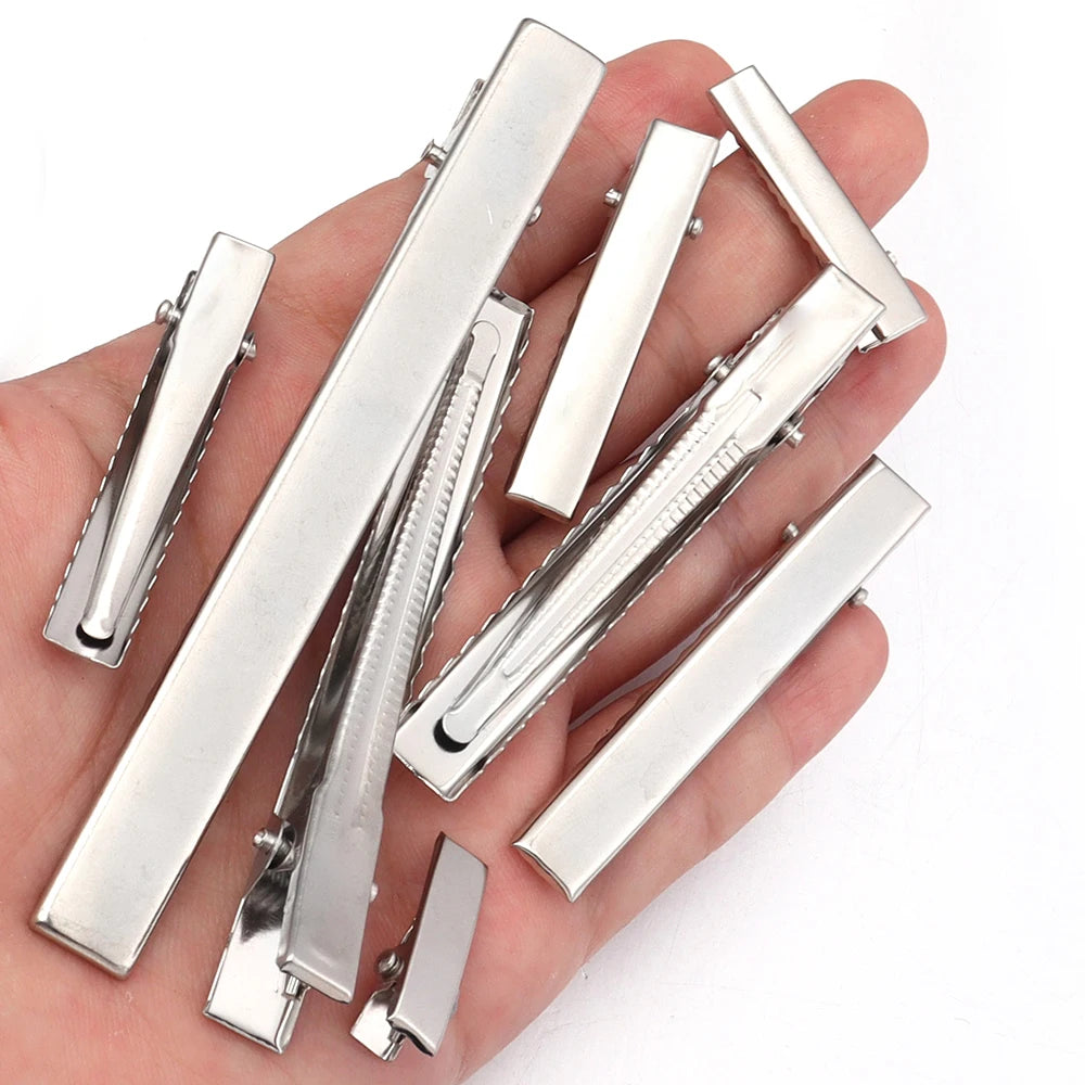 Metal Alligator Hair Clip Bases 20-50pcs | DIY Jewelry Making Hair Clip Findings PLUSH