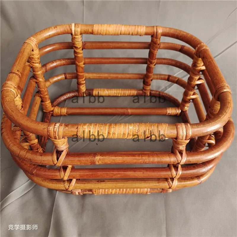 Handmade Vintage Bamboo Chair Newborn Photography Prop Newborn Photo Prop PLUSH 6