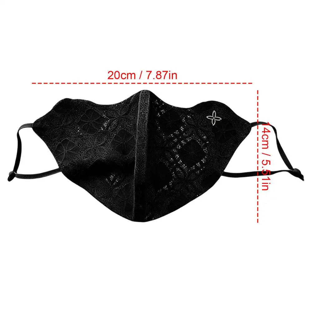 Women's UPF50+ Lace Sun Face Cover – Breathable UV Shield Sun Face Cover PLUSH Red