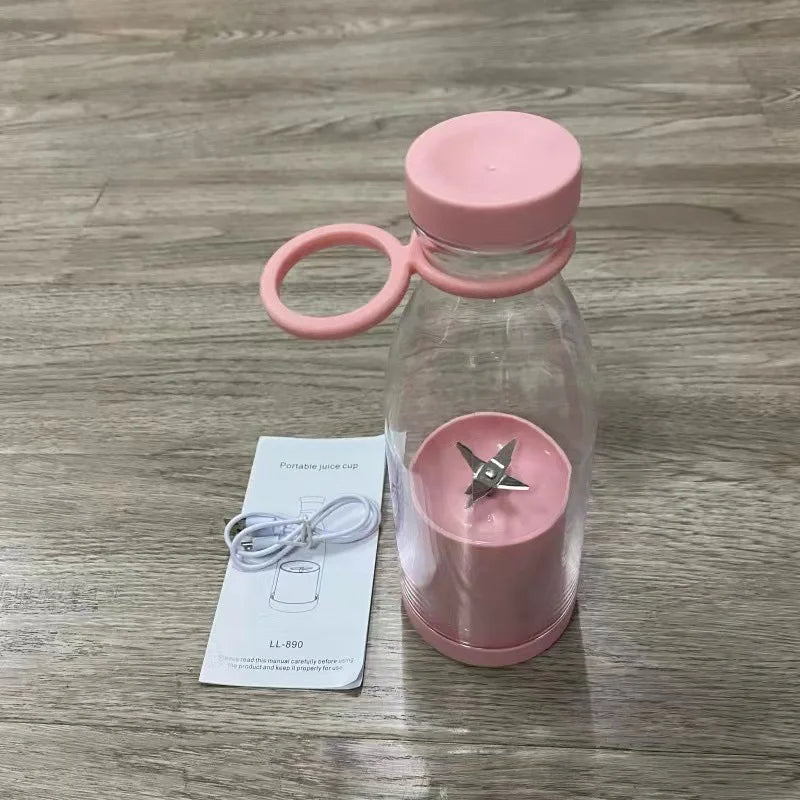 Portable USB Mini Blender 420ml | Smoothies & Juices LED Display USB Mini Blender PLUSH Pink