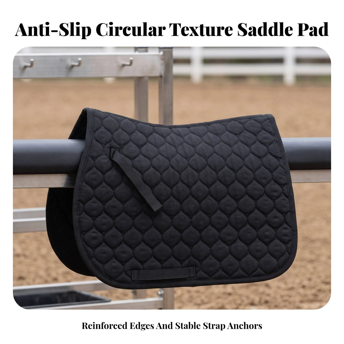 Quilted Contoured Saddle Pad – Cotton Horse Riding Tack Equestrian Saddle Pad PLUSH