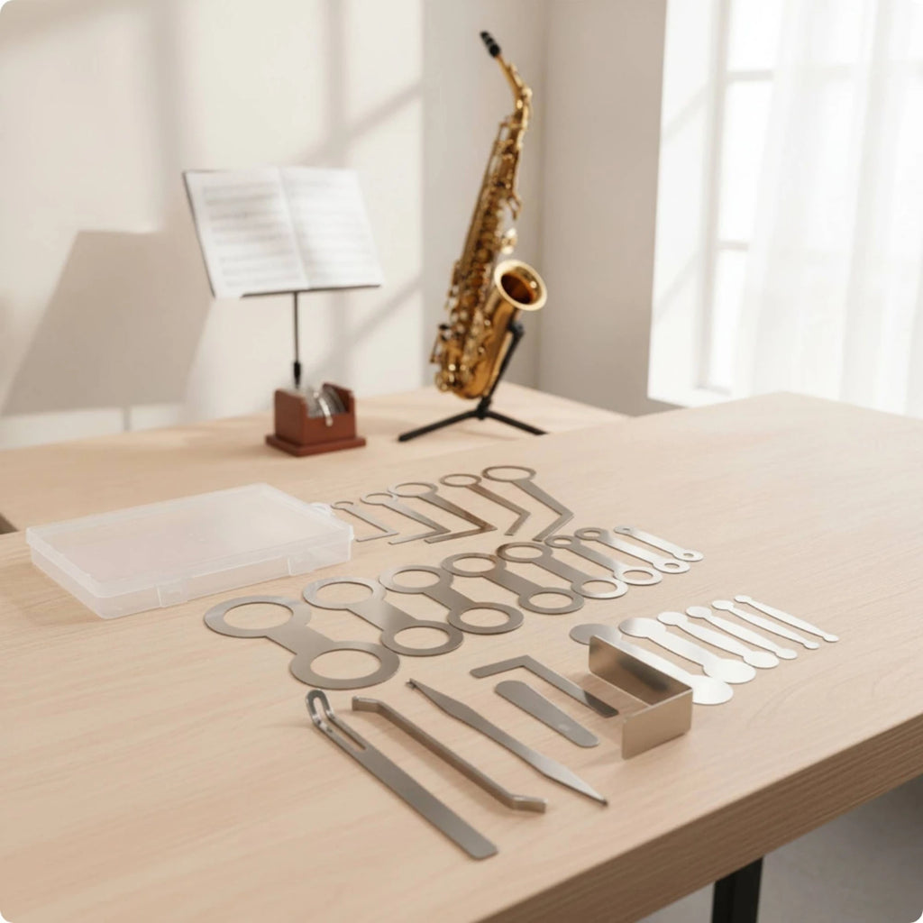 25-Piece Saxophone Pad Repair Tool Kit with Storage Case Saxophone Repair Kit PLUSH