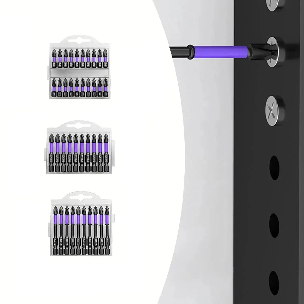 PH2 Magnetic Impact Drill Bits – Alloy Steel Screwdriver Set Impact Screwdriver Bits PLUSH