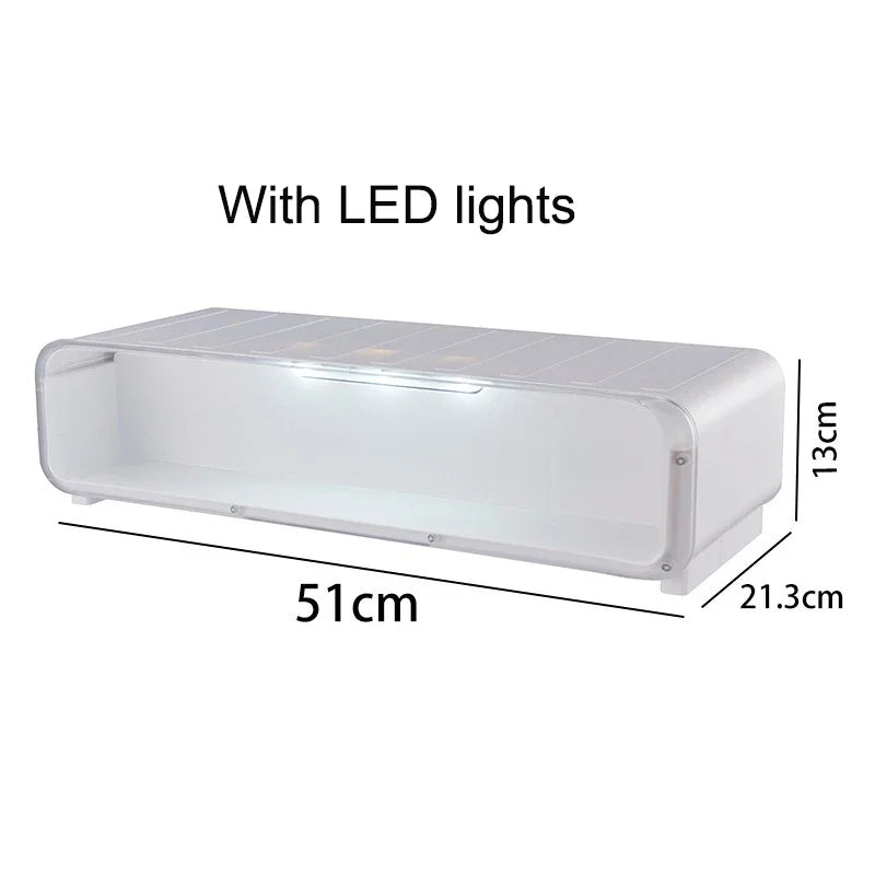 Transparent Monitor Stand & Display Shelf for Collectibles Monitor Stand & Shelf PLUSH A With LED lights