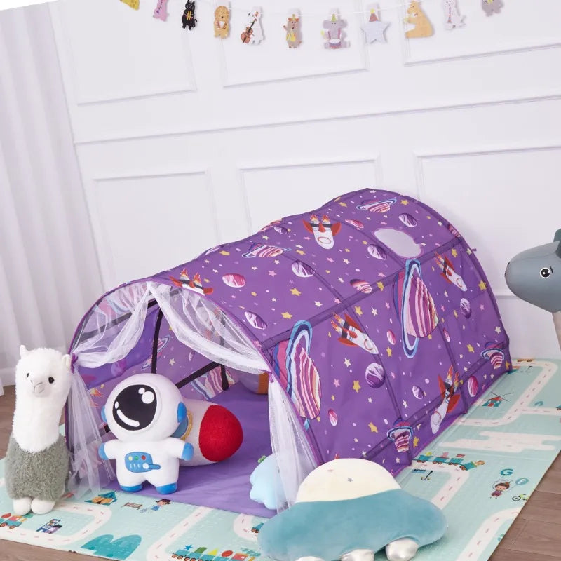 Kids Star Rocket Bed Canopy Tent – Boys & Girls Room Decor Kids Bed Canopy Tent PLUSH