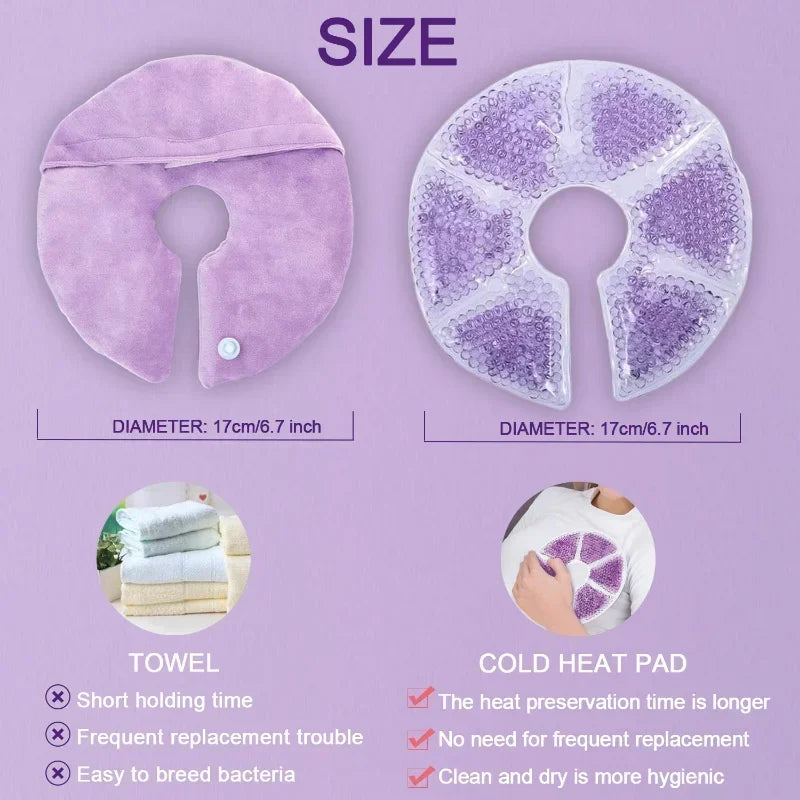 Hot Cold Gel Bead Breast Therapy Pack – Reusable Nursing Pad Breast Therapy Pack PLUSH