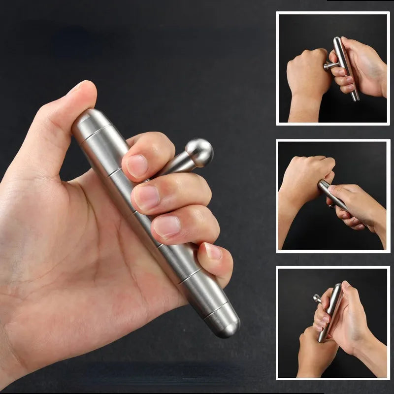 Tactical EDC T-Bar Stainless Steel Safety Hammer & Massage Rod Tactical EDC Tool PLUSH