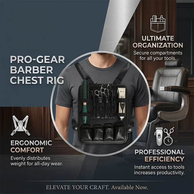 Professional Barber Leather Tool Kit – Shoulder Bag & Scissors Organizer Barber Tool Bag PLUSH