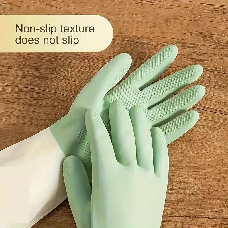 Non-Slip PVC Kitchen Cleaning Gloves – 1 Pair Kitchen Cleaning Gloves PLUSH