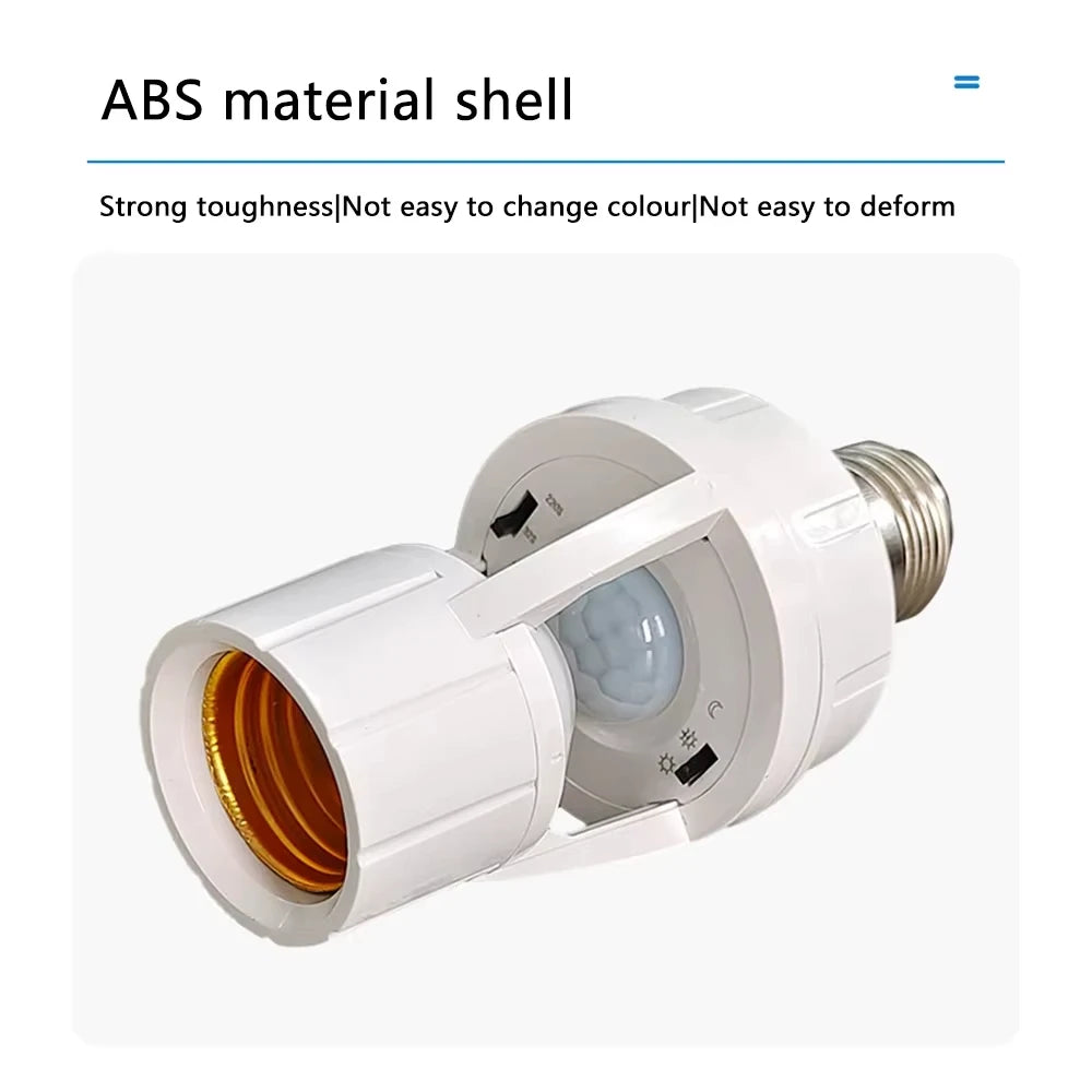 E27 PIR Motion Sensor Bulb Adapter – Auto LED Switch 110V/220V Motion Sensor Adapter PLUSH