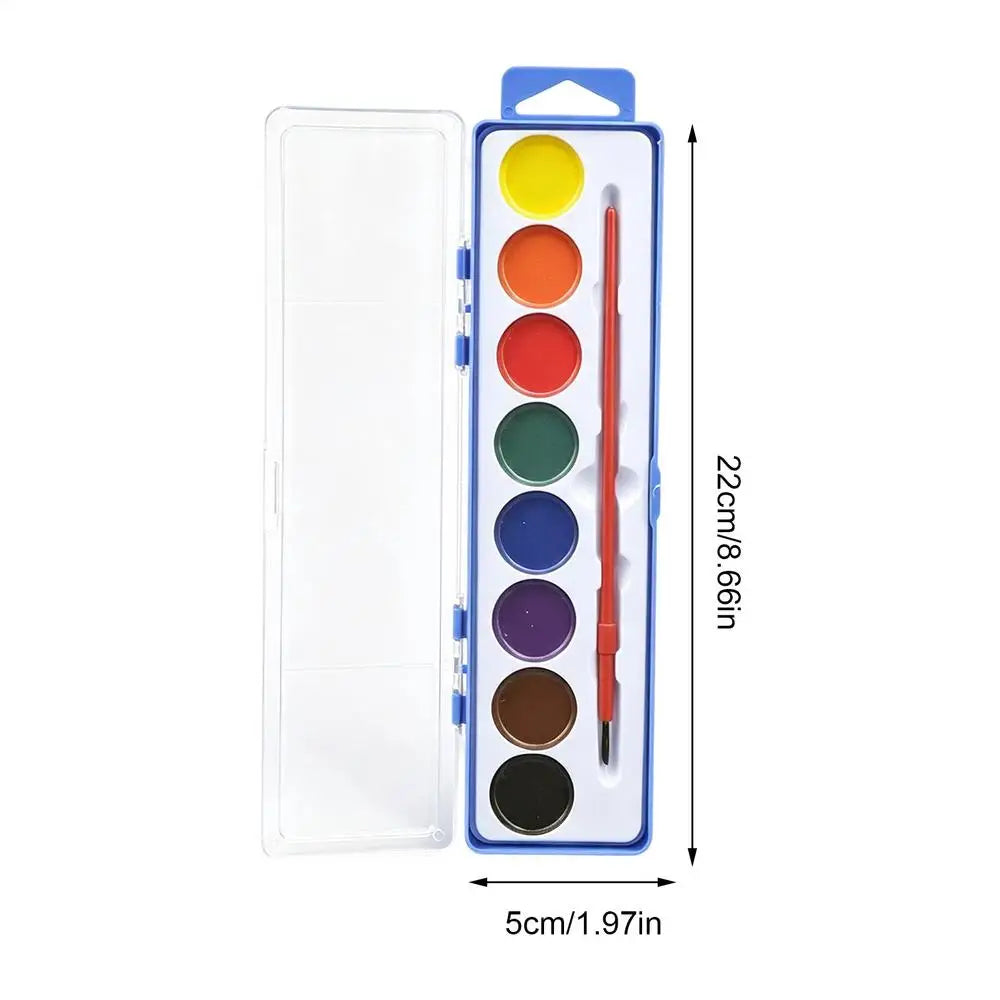 Washable Watercolor Paint Set 8 Colors – Kids & Adults Watercolor Paint Set PLUSH 8Colors
