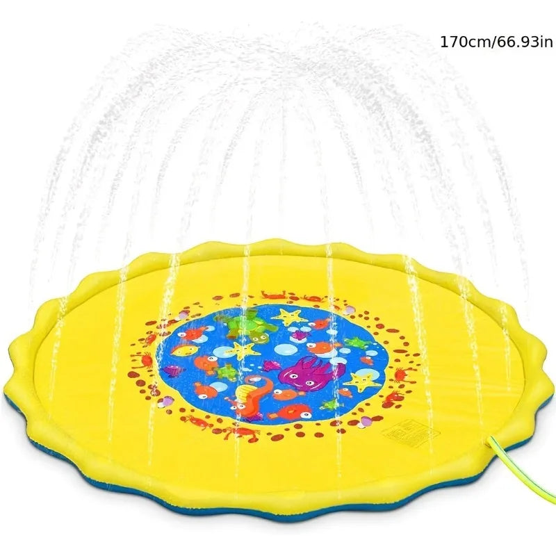 Inflatable Splash Pad Water Play Mat for Kids & Pets – 170cm Inflatable Splash Pad PLUSH