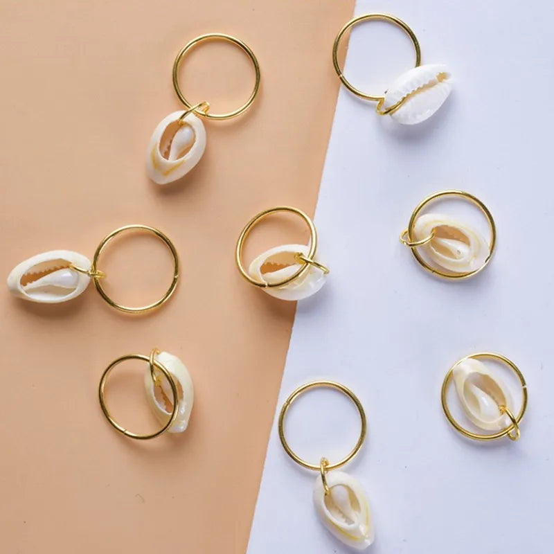 Alloy Shell Dreadlock Beads Hair Cuffs Rings & Clips – 5-10pcs Dreadlock Hair Beads PLUSH 5 pcs NO.17