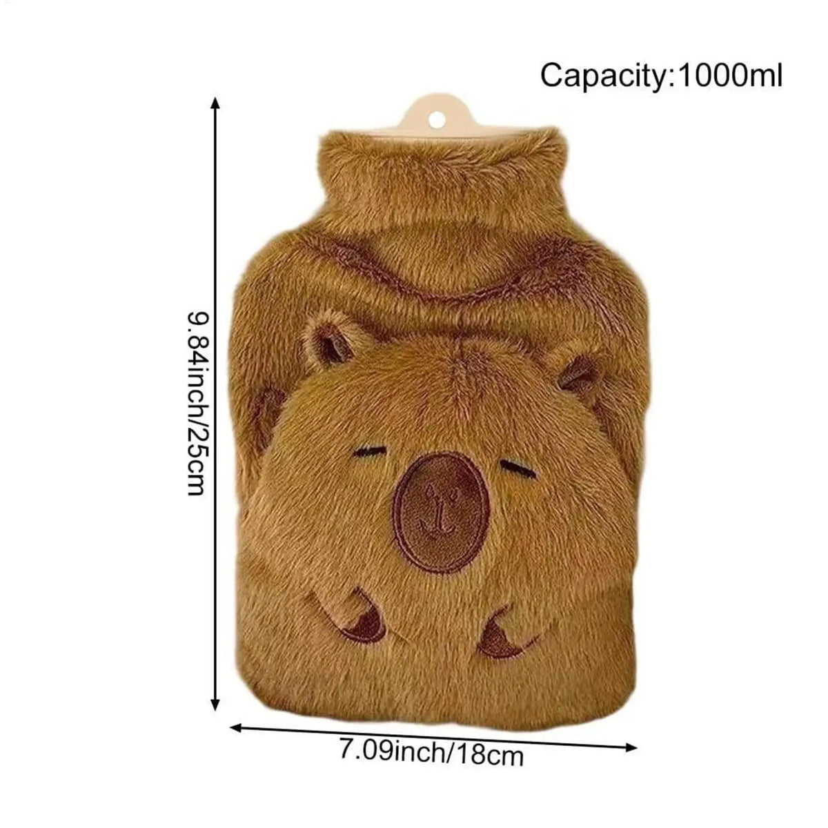 Capybara Plush Hot Water Bottle 1000ml – Hand Warmer Bag Plush Hot Water Bottle PLUSH