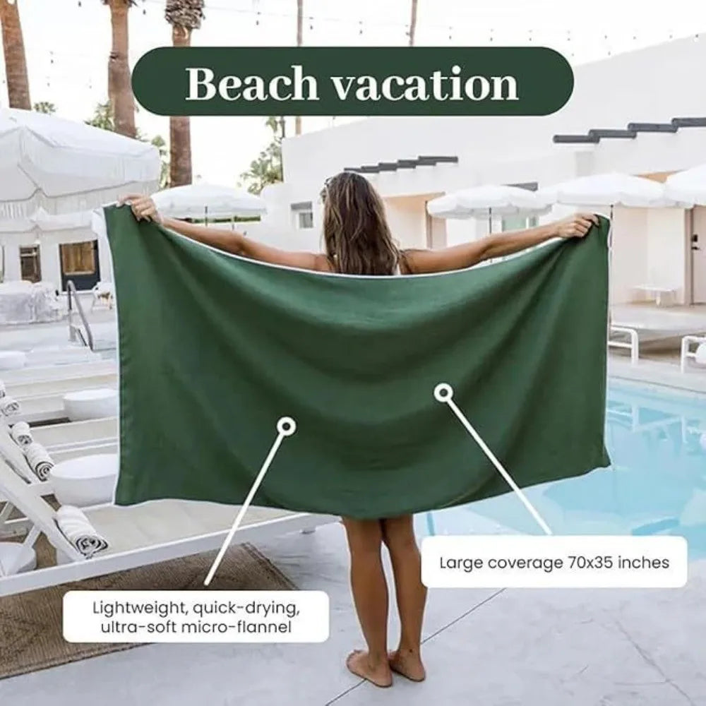 Magnetic Microfiber Beach Towel – Quick Dry & Sand Free Microfiber Beach Towel PLUSH