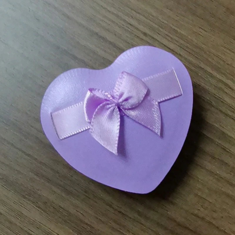 Heart Bow Air Cushion Powder Puff – Dry & Wet Use | Purple Makeup Powder Puff PLUSH Purple 1Pc