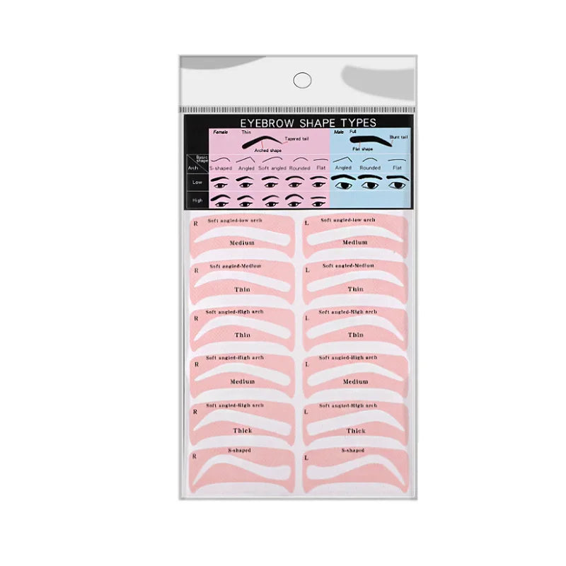 4-Sheet Reusable Eyebrow Stencils – DIY Brow Shaping Kit Eyebrow Stencil Kit PLUSH