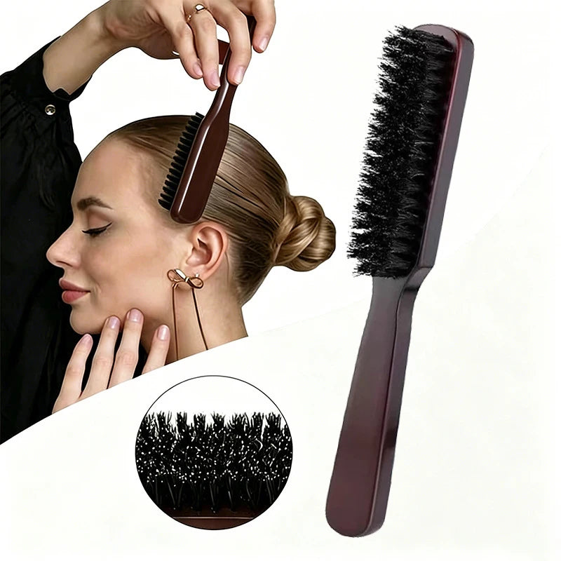 Boar Bristle Hair Brush – Unisex Wood Handle Styling Brush Boar Bristle Hair Brush PLUSH