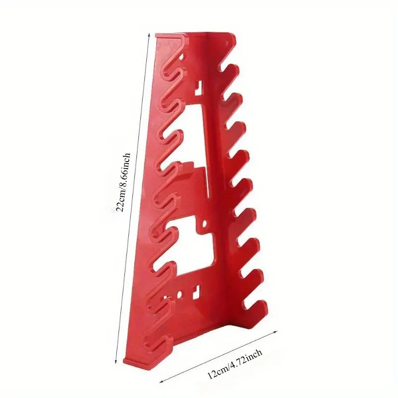 Red Plastic Wrench Organizer Tray – Socket & Spanner Holder Tool Organizer Tray PLUSH