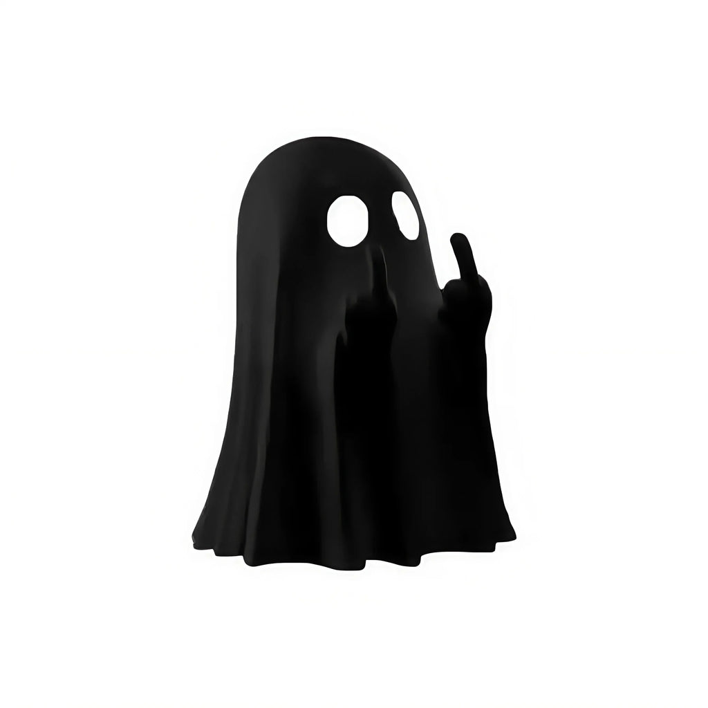 Middle Finger Ghost Statue | Halloween Figurine Decor Halloween Figurine PLUSH Black 2Pcs