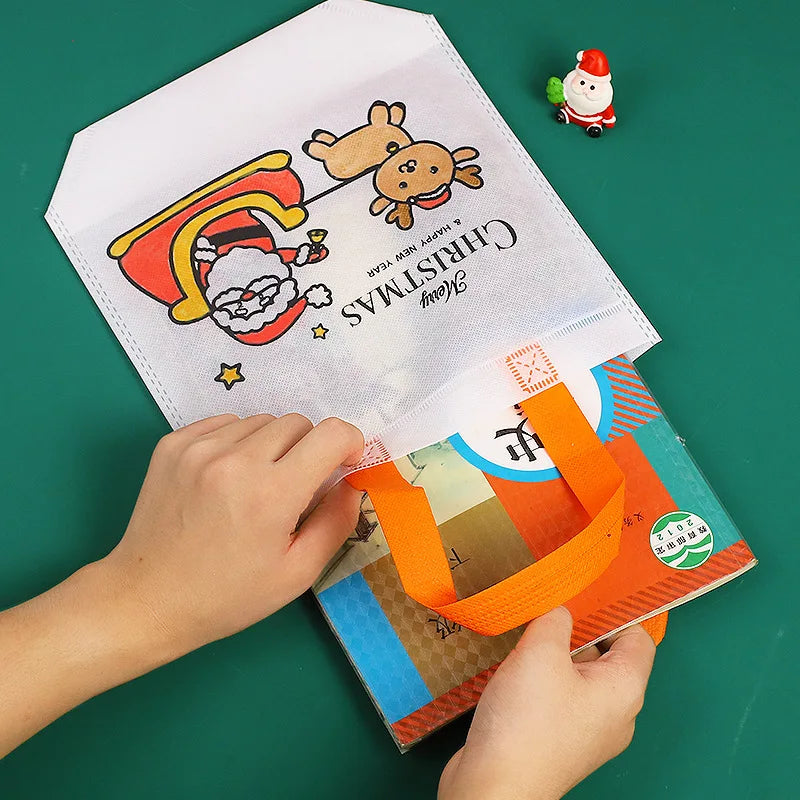 Christmas Graffiti Coloring Bags – Reusable DIY Party Favor DIY Party Favor Bags PLUSH