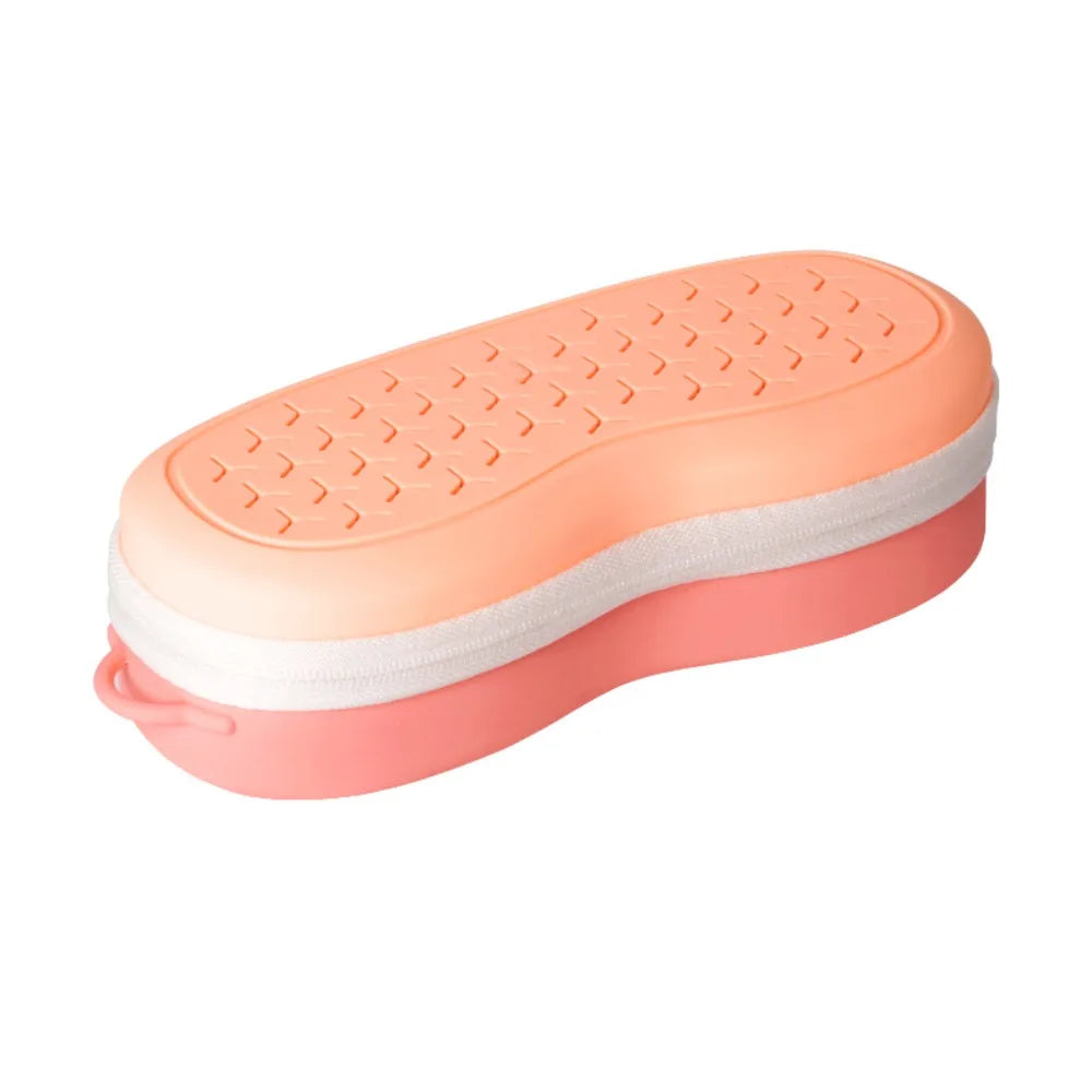 Silicone Swim Goggle Case – Breathable Hollow Storage Box Goggle Storage Case PLUSH style 1