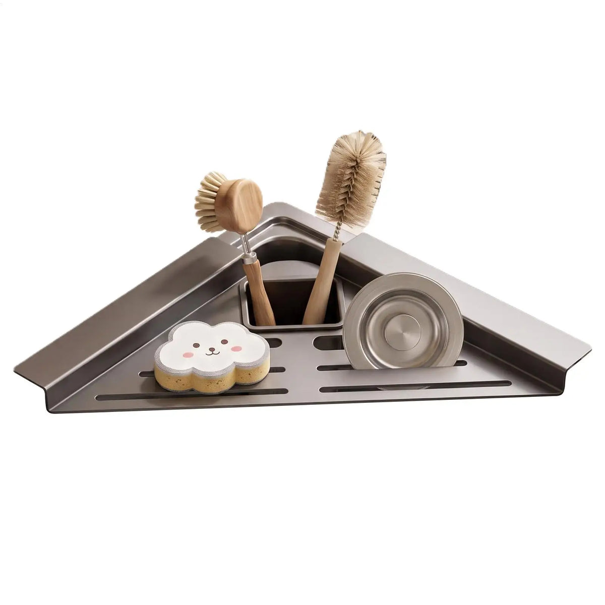 Over Sink Corner Drying Rack with Towel Bar | Kitchen Organizer Sink Drying Rack PLUSH