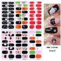 Halloween Gel Nail Strips | Black Cat Ghost Pumpkin Bat – 6pc Gel Nail Strips PLUSH HW-1 3 4 5 6 7