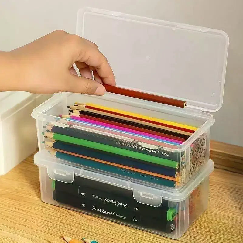 PP Plastic Pencil Box – Multi-Function Stationery Organizer Plastic Pencil Box PLUSH
