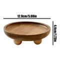 Round Wooden Decorative Storage Tray – Multi-Use Organizer Decorative Storage Tray PLUSH 1PC