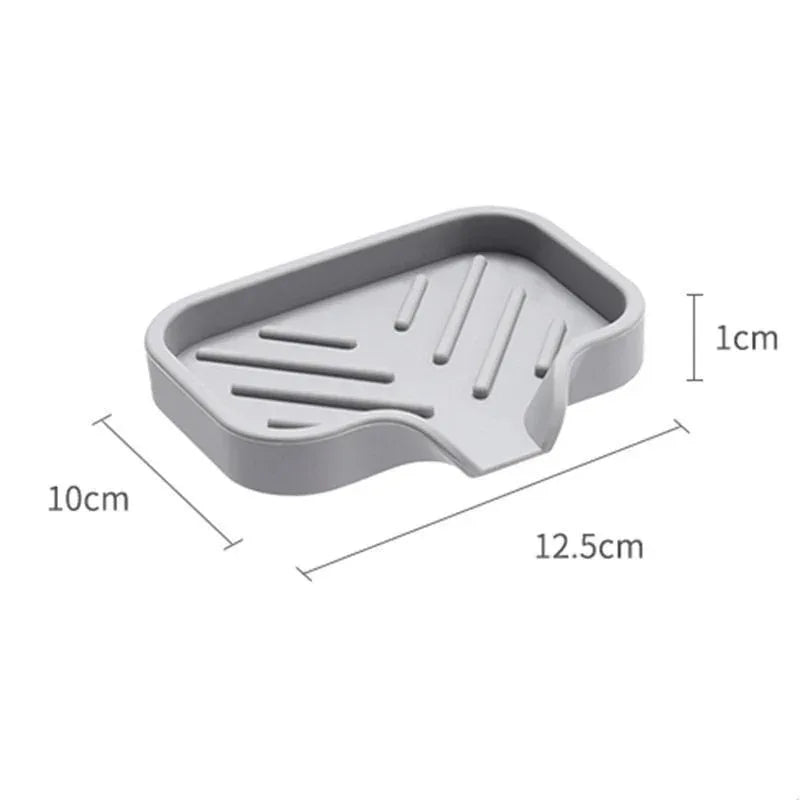 Silicone Sink Tray with Drain – Soap & Sponge Holder Sink Organizer Tray PLUSH S