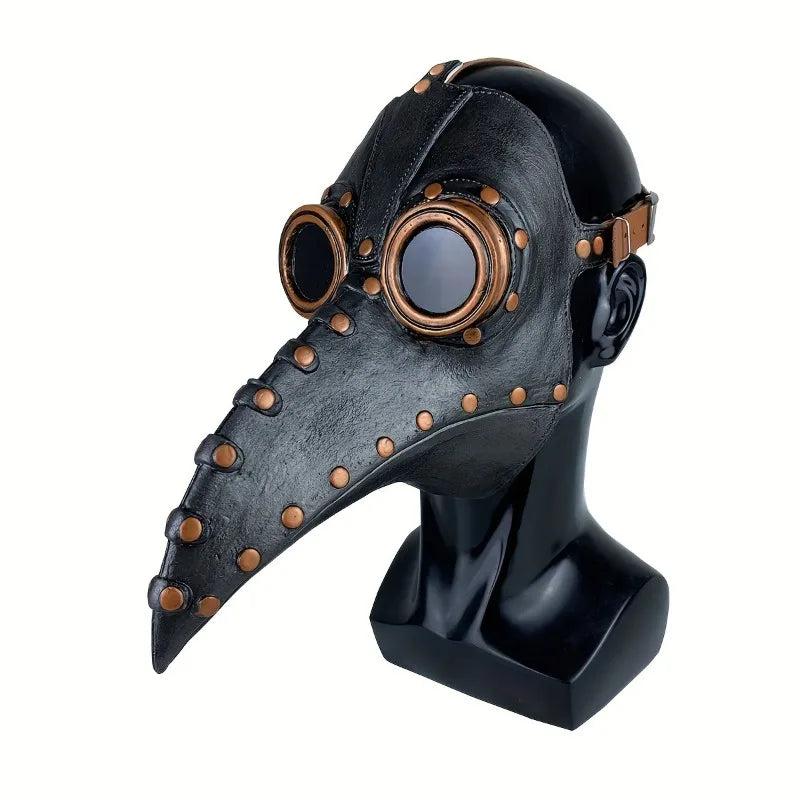 Bird Beak Plague Doctor Mask | Natural Latex Steampunk Cosplay Costume Mask PLUSH