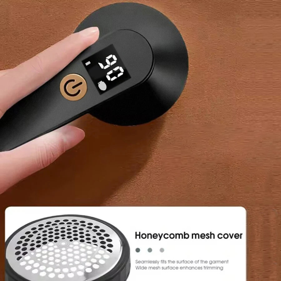 Portable USB Fabric Shaver & Lint Remover with Digital Display Fabric Shaver PLUSH