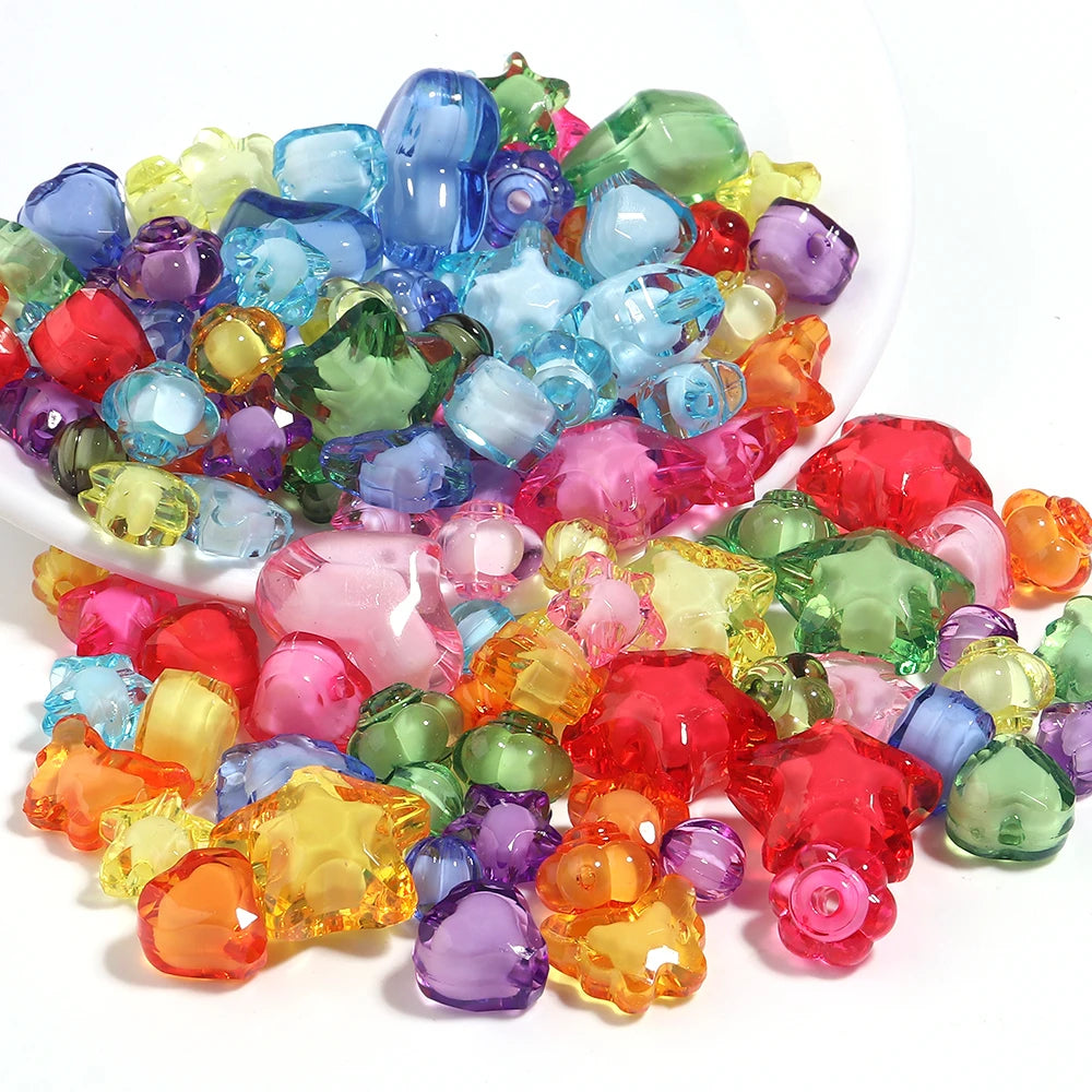 Pumpkin Butterfly Heart Star Acrylic Spacer Beads | DIY Jewelry Acrylic Spacer Beads PLUSH