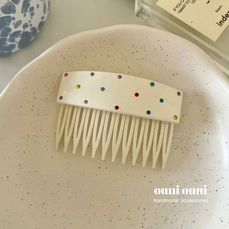 Diamond Dense Teeth Hair Comb Clip – Rhinestone Side Clip Hair Comb Clip PLUSH