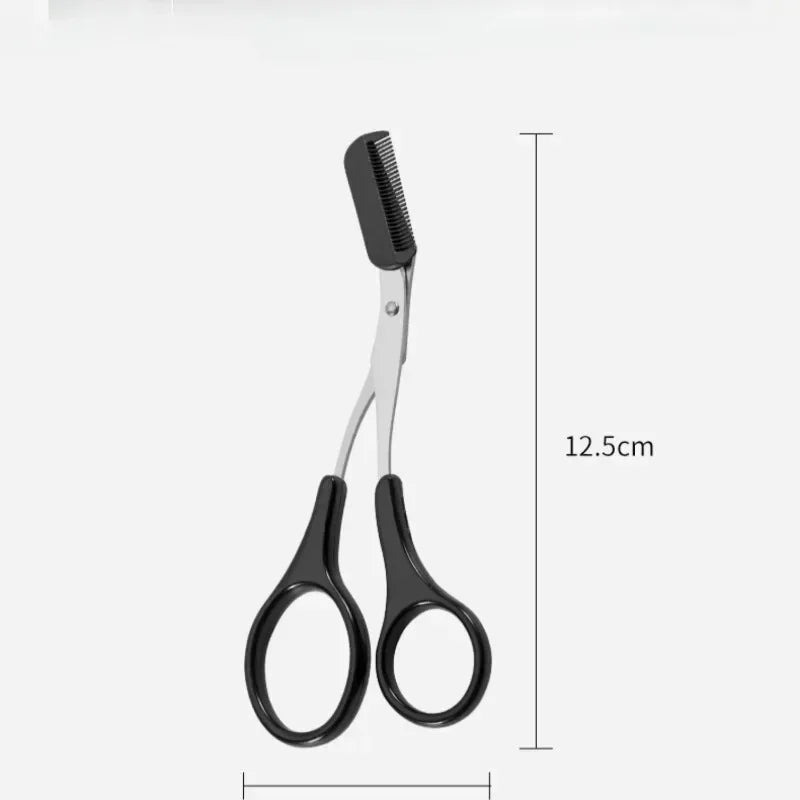 Stainless Steel Eyebrow Trimmer with Comb – Shaping Tool Eyebrow Trimmer PLUSH